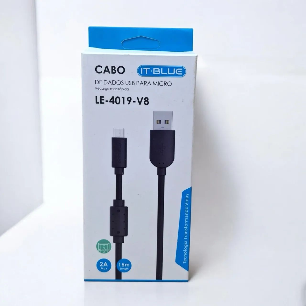 Cabo USB Micro 1.5m 2A - LE-4019-V8