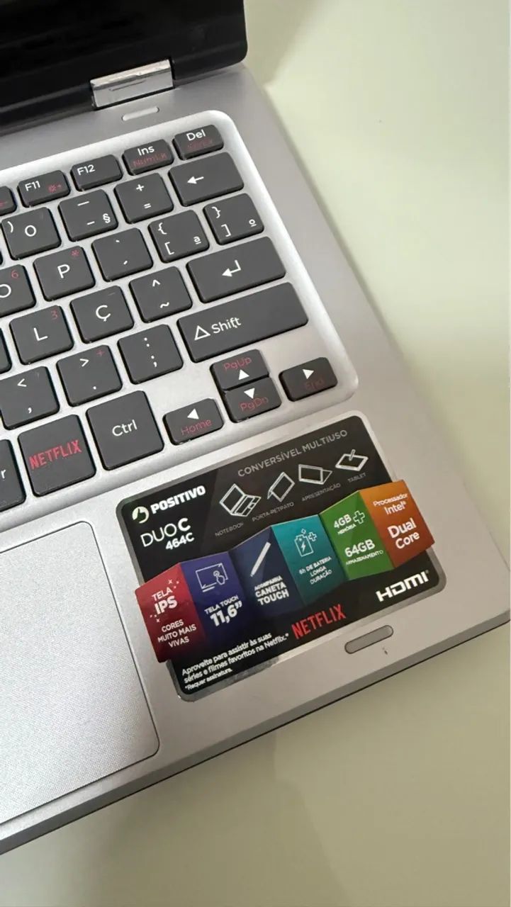Notebook Positivo Duo C 464C - Tela Touch 11,6" - Foto 4
