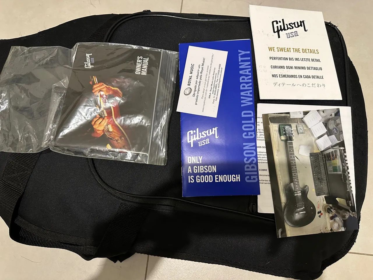 Kit Guitarra Gibson + Amplificador Orange 220v + Banqueta Gibson - Foto 4