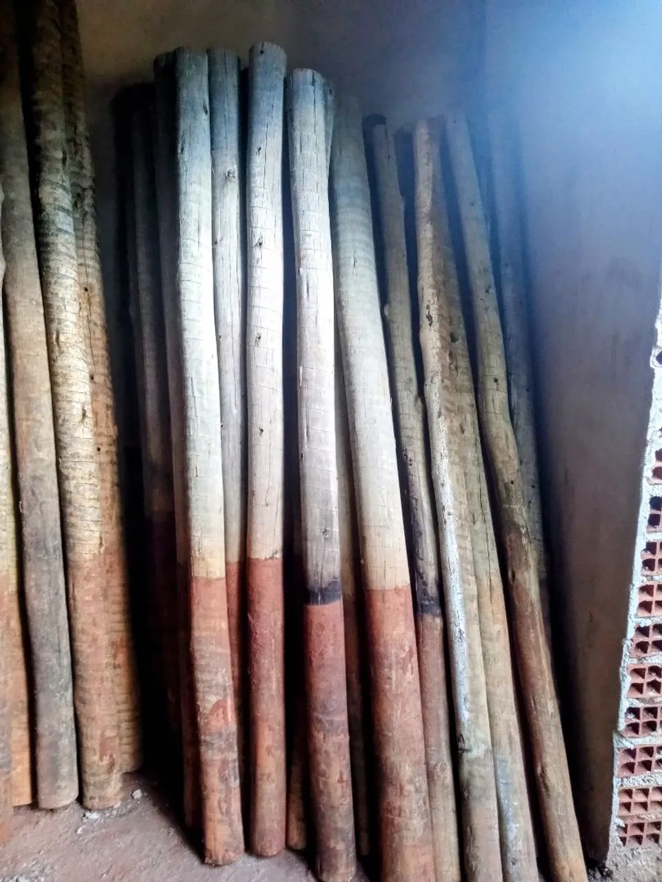 Estacas de madeira para cerca