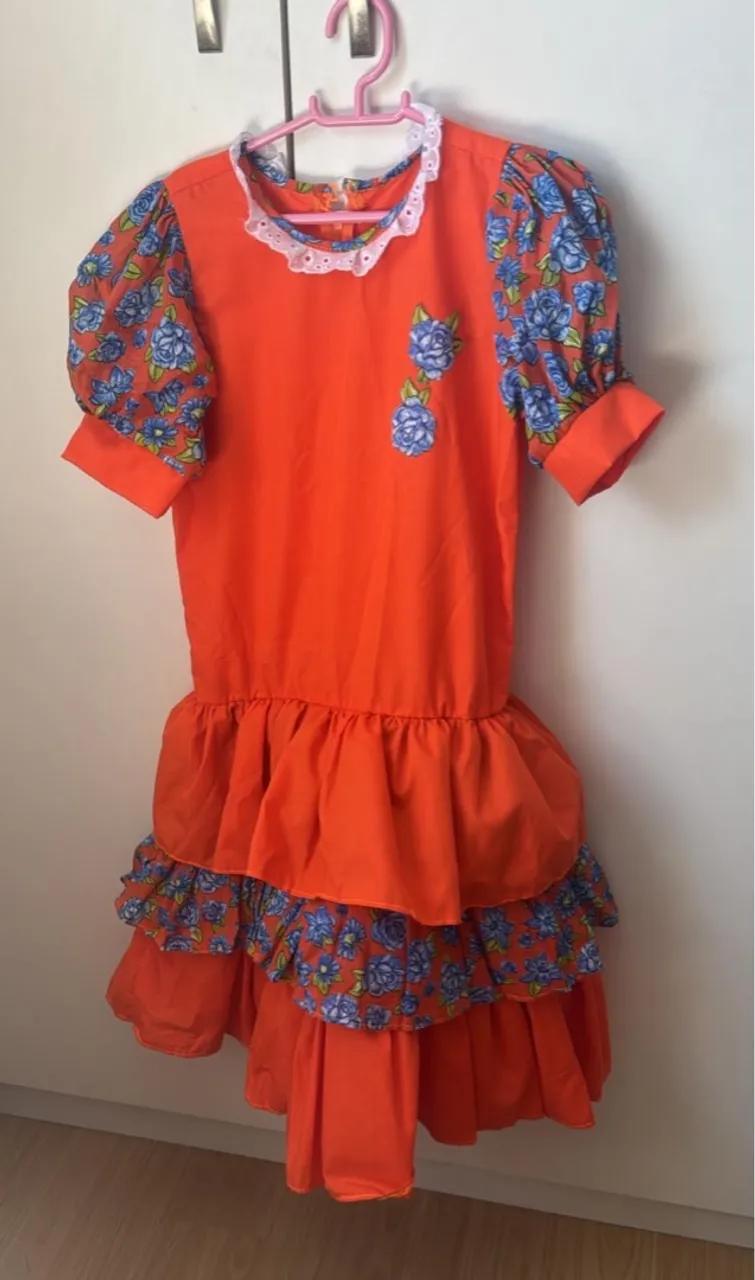 Vestido Junino infantil 8 anos