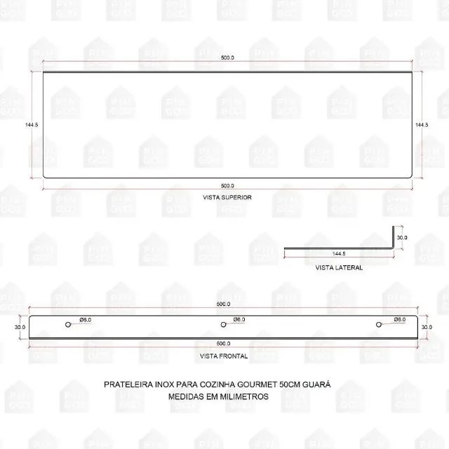 Prateleira Gourmet Aço Inox 304 Dourado 50 Cm  - Foto 5