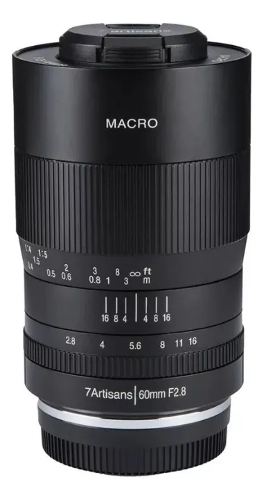 Lente 7artisans 60mm F2.8 Macro APS-C Para Sony E-Mount e Fujifilm FX-Mount