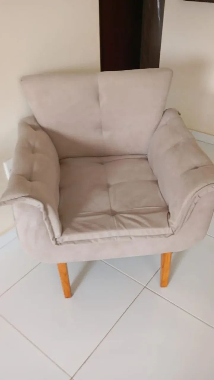 Conjunto Sofá 2 Lugares e Poltrona Azul Turquesa - Foto 4