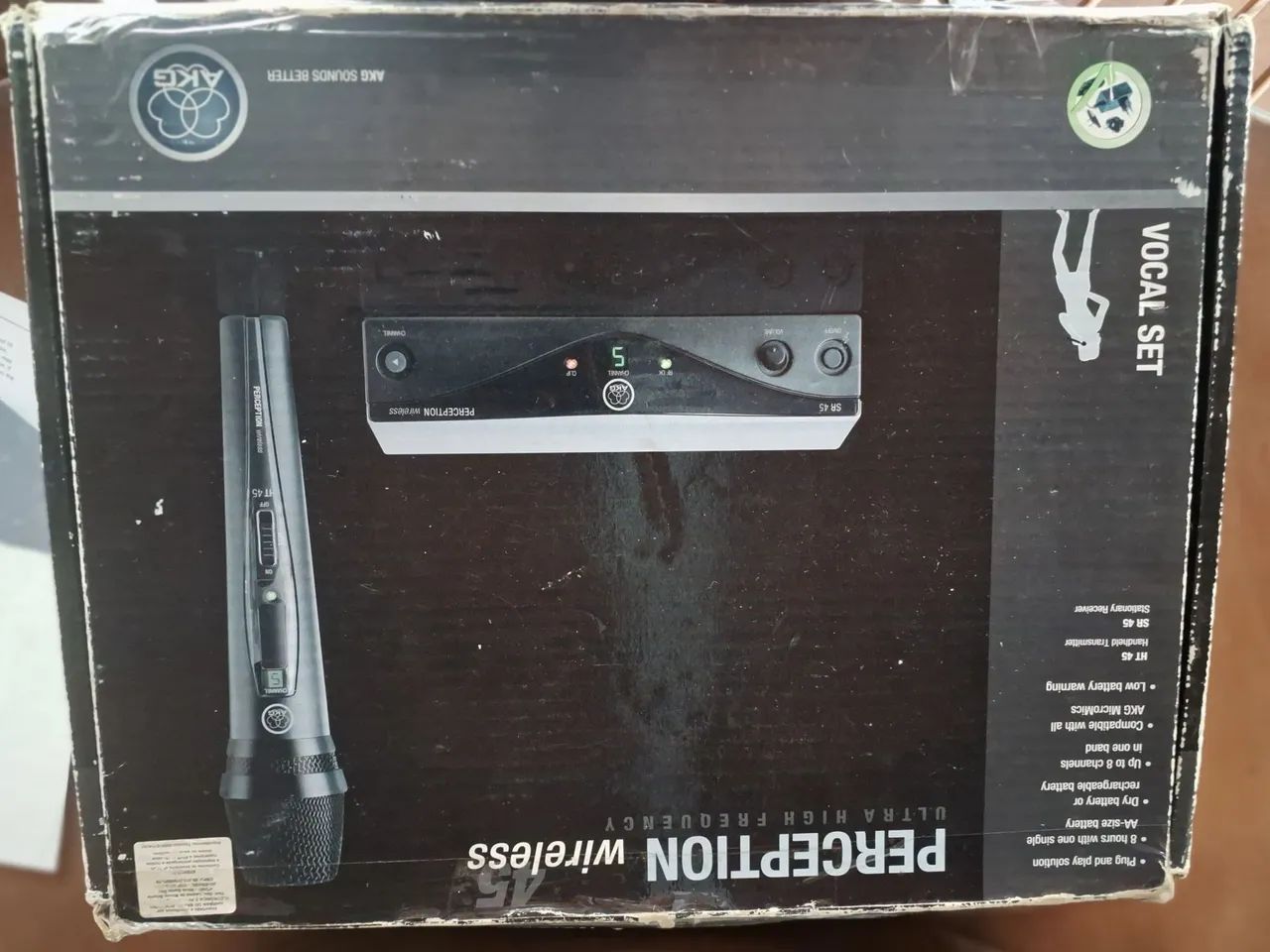 Microfone Akg Pw45 Vset Dinâmico Perception Wireless Band-u2 - Foto 5
