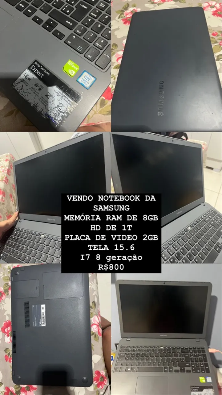 Notebook Samsung Expert i7 8GB RAM 1TB HD