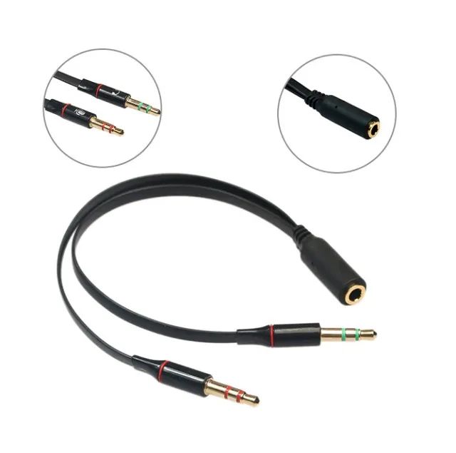 Divisor Cabo P3 Y 1 Femea 2 Macho Stéreo P/ Fone De Ouvido - Foto 5