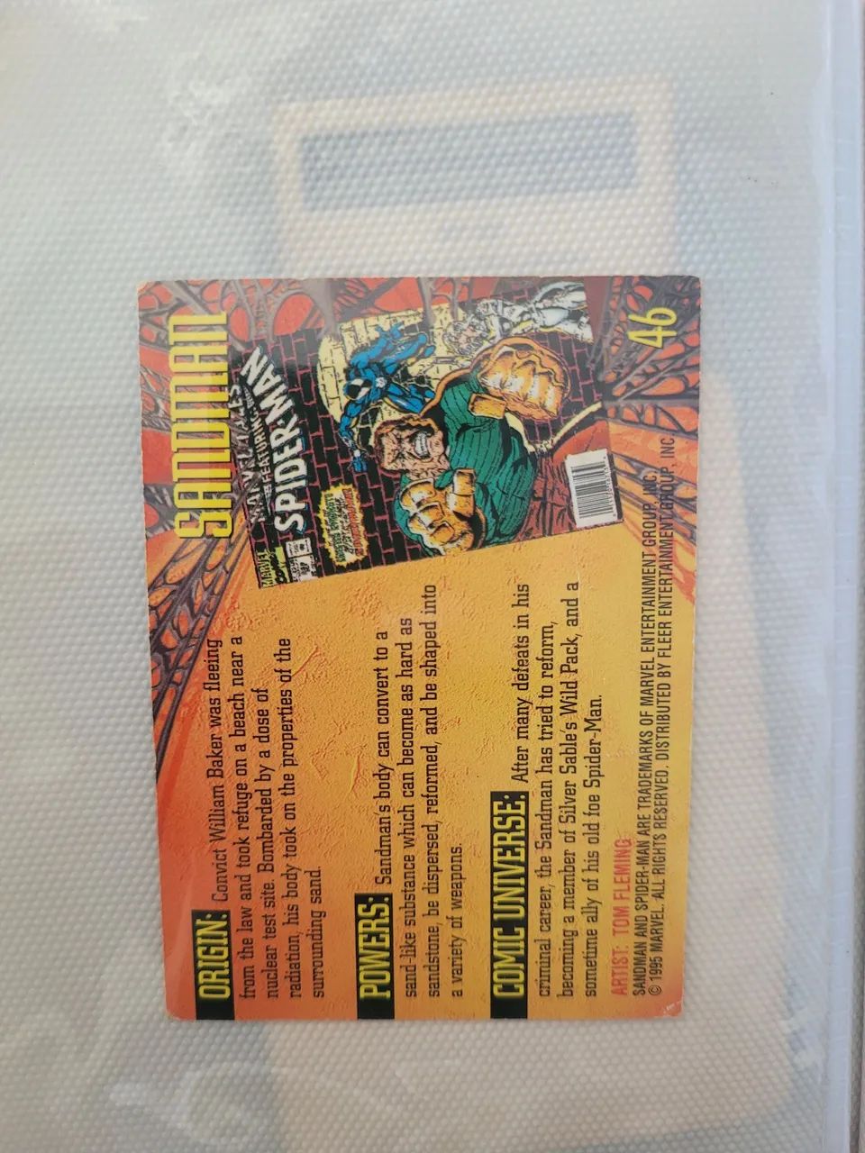 Card sandman 46  fleer ultra spider man 1995 - Foto 2
