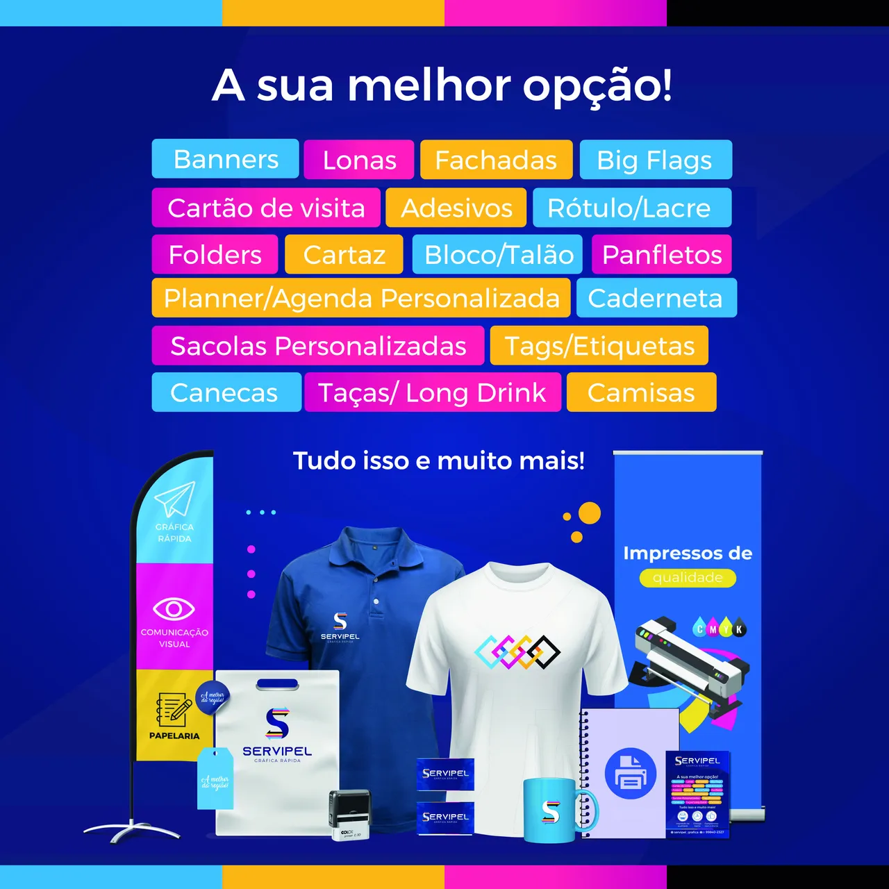 Gráfica Completa: Banners, Cartões, Adesivos e +