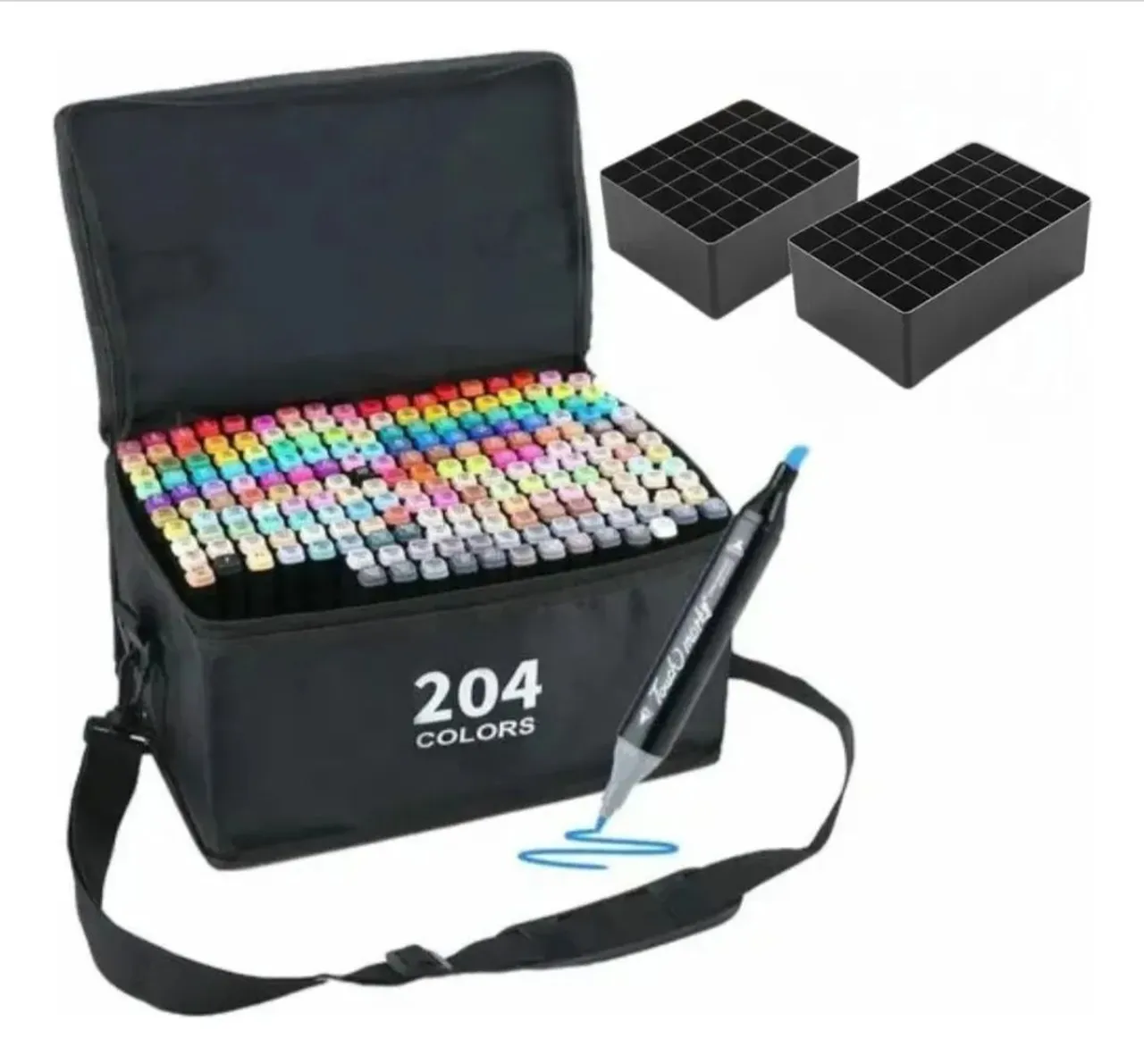 Kit de Canetas Marcadoras Touch com 204 Cores