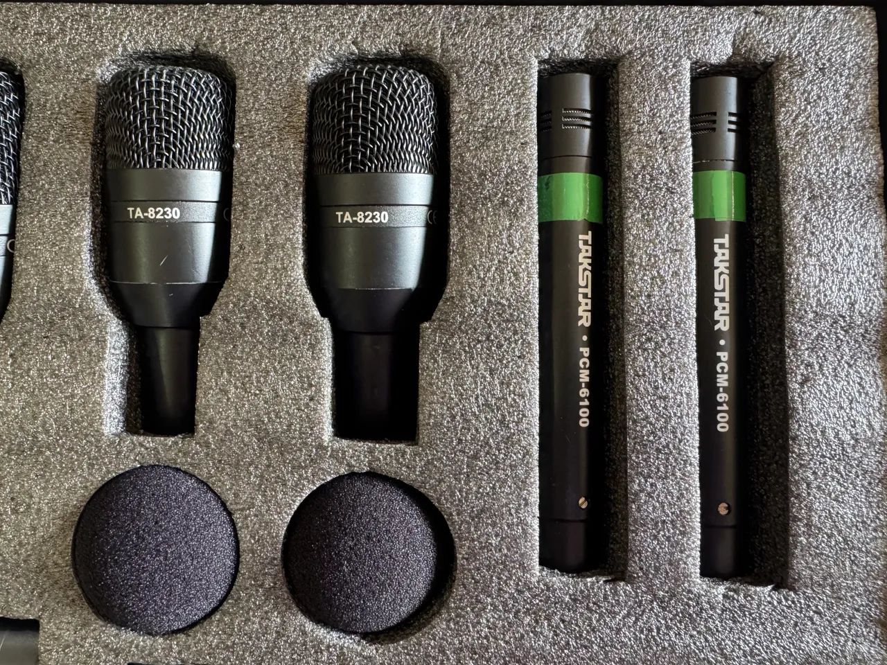 Kit de 7 Microfones para Bateria Takstar DMS-D7 + Estojo