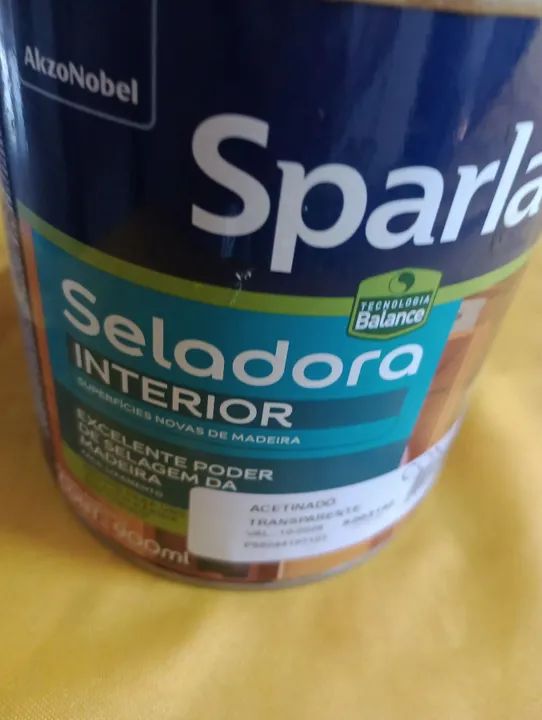 Seladora para madeira  sparlack interior  900 ml usada  mais de meia  20.00 - Foto 2