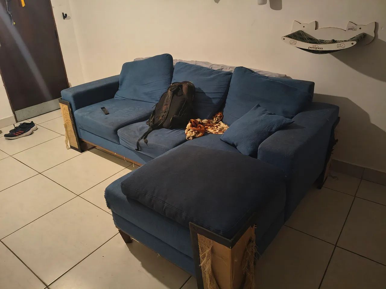 Sofá chaise usado doação
