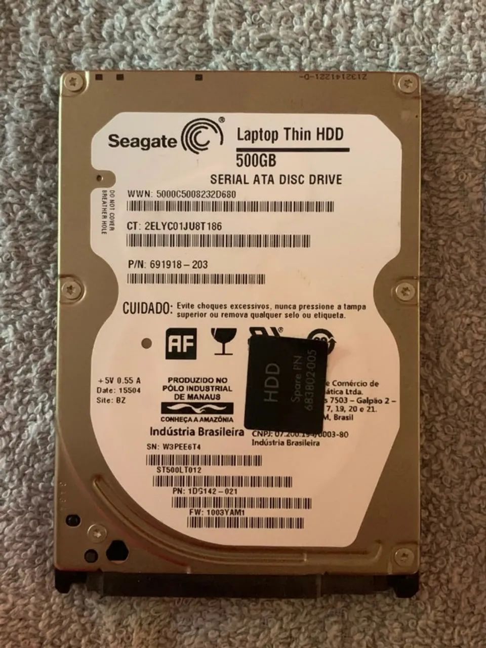 HD Seagate 500 GB para notebook