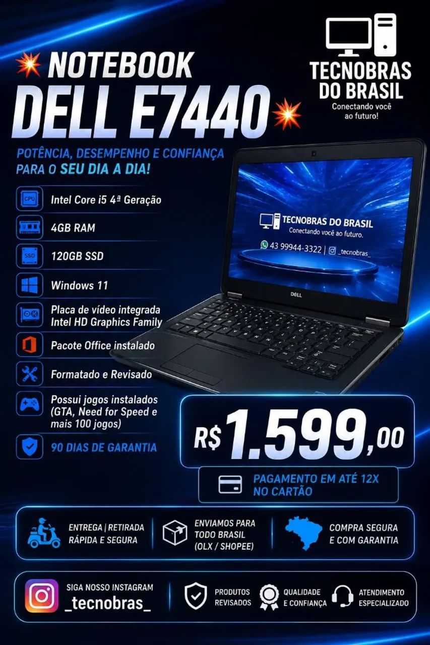 Notebook Dell I5 4ª