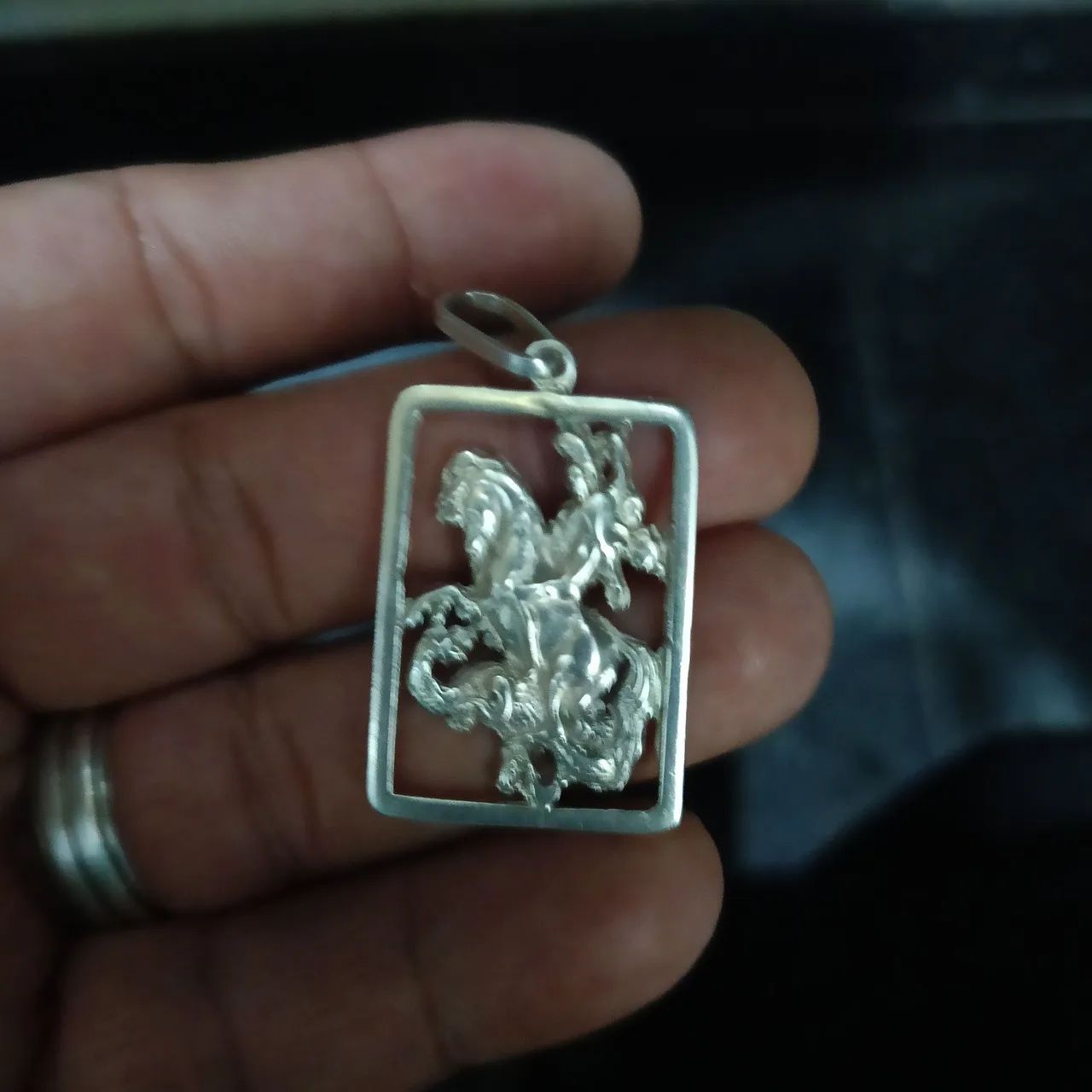 Pingente prata são Jorge. - Foto 3