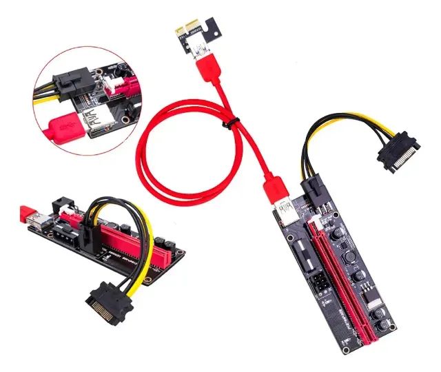 Placa Pci-e Express Riser Ver009s Plus Usb 3.0 Extensor - Foto 2