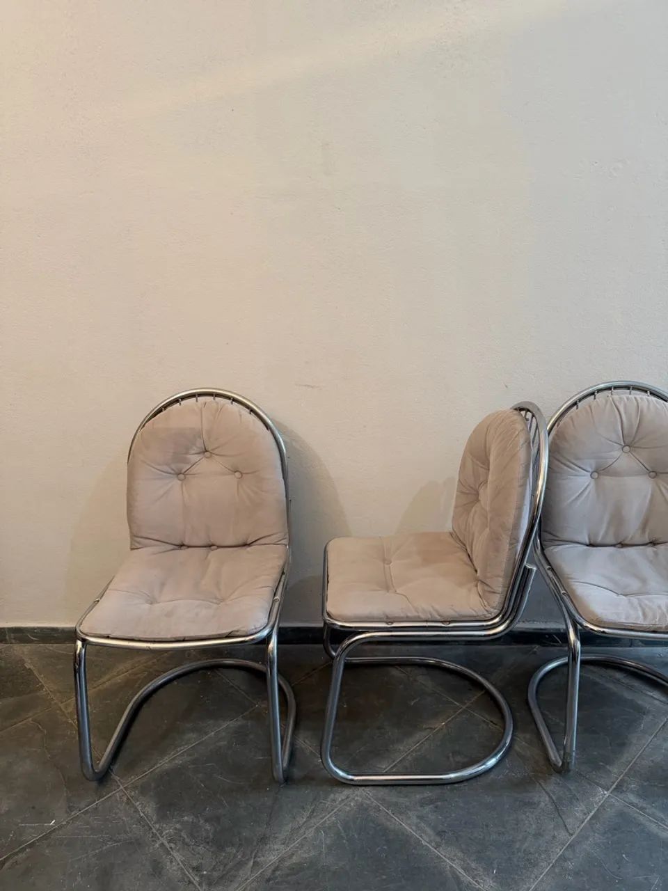 4 Cadeiras Cromadas 1970 - Foto 2