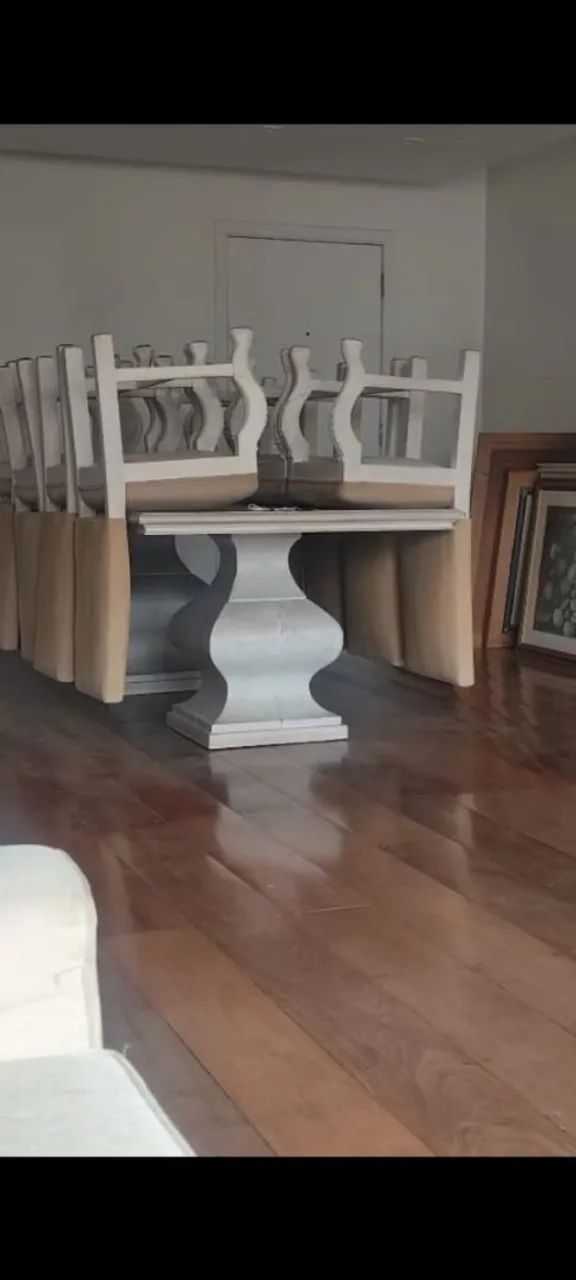 MESA E CADEIRAS MADEIRA MACIÇA  - Foto 2