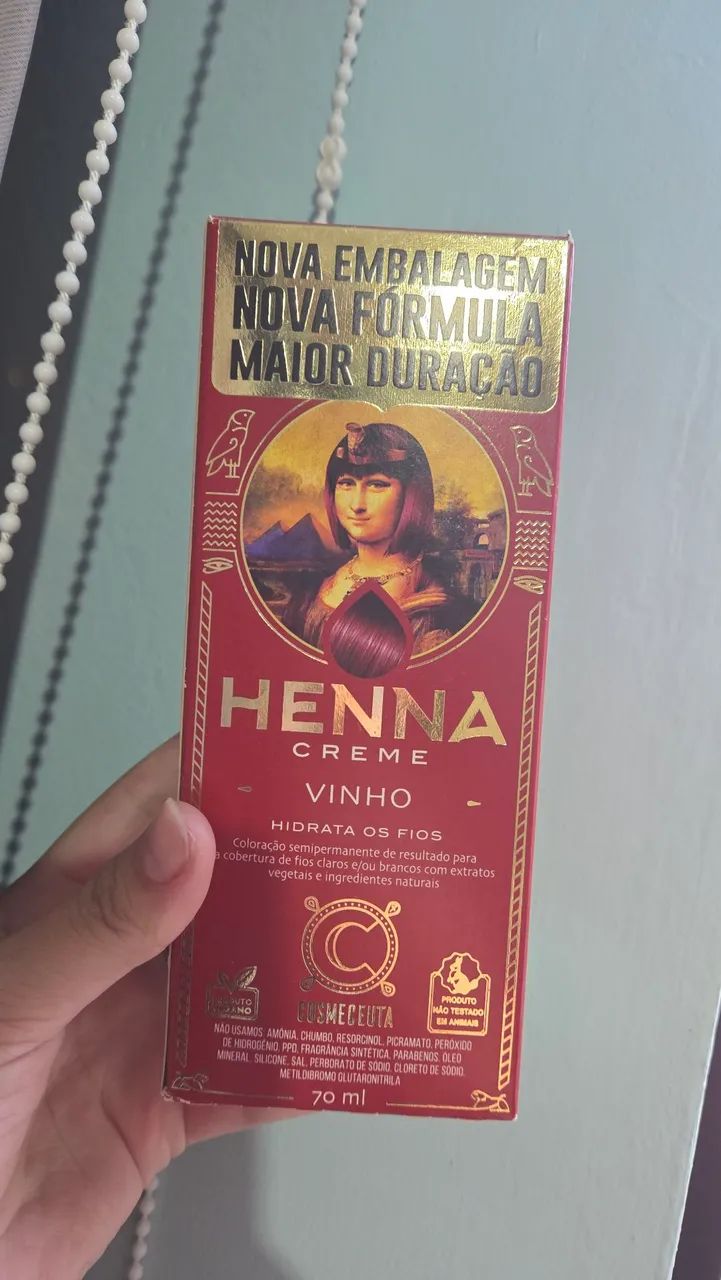 Henna cor Vinho para cabelo