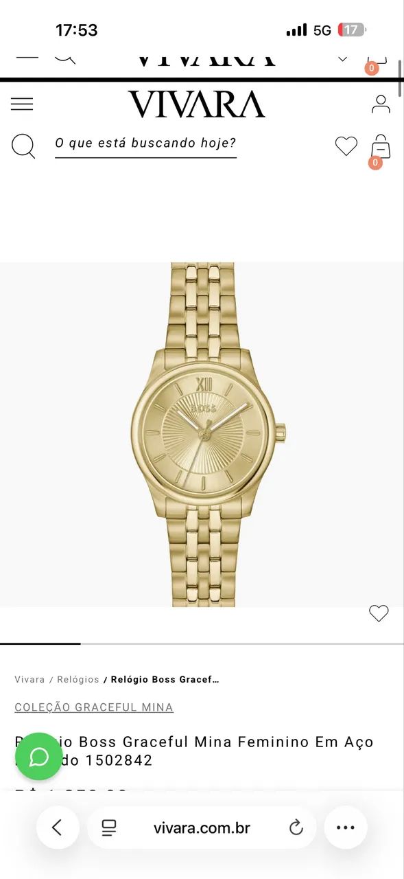 Relógio Boss feminino 