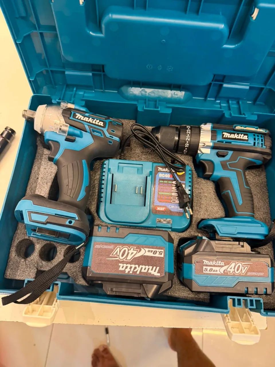 kit ferramentas makita  chave de impacto 40v + parafusadeira impacto 40v, zap: * - Foto 4