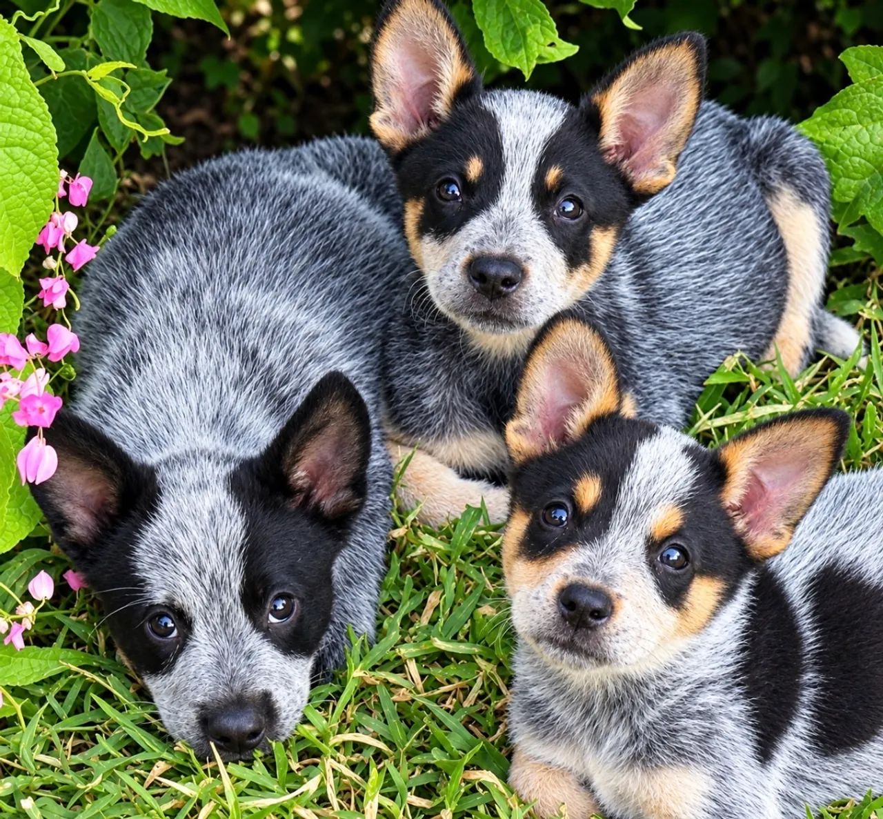 Filhotes de Blue Heeler e Red Heeler