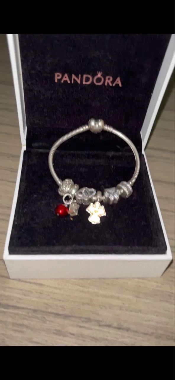 PANDORA ORIGINAL - BRACELETE + BERLOQUES + CAIXA