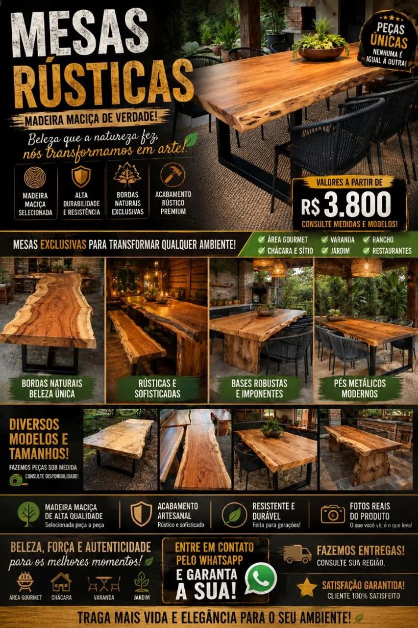 Mesas rústicos
