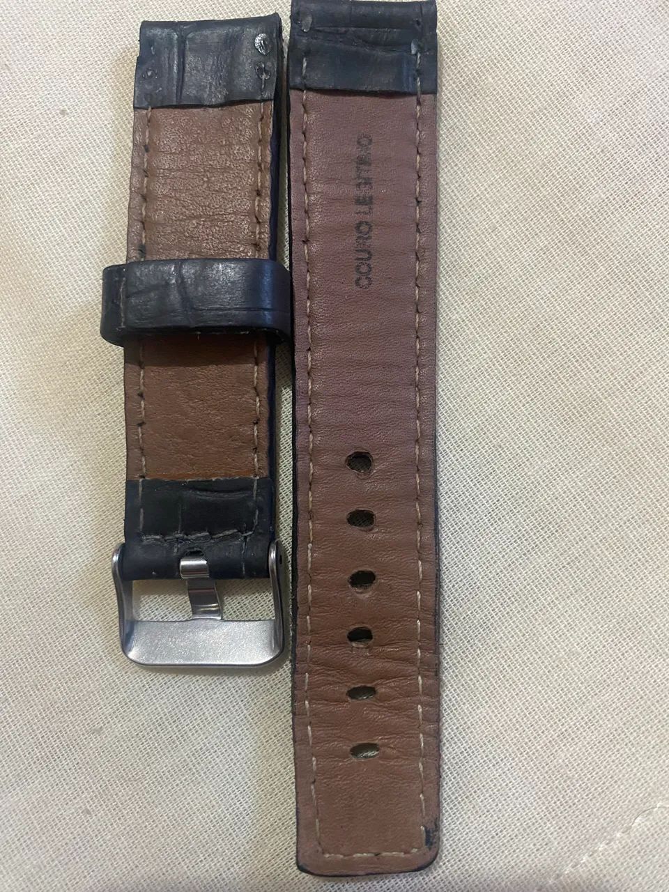 Pulseira em couro legítimo cor preta. - Foto 2