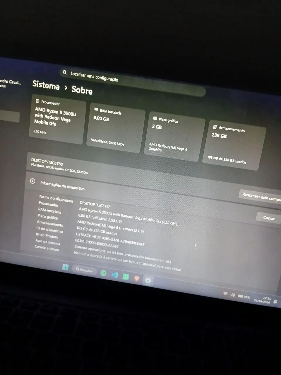 Notebook ASUS X515 Ryzen 5 - Foto 5