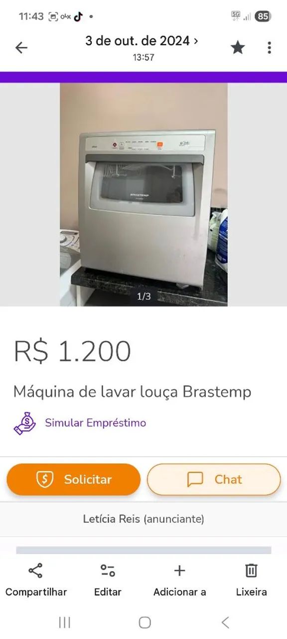 Lava Louça Brastemp Active 110v - Foto 2