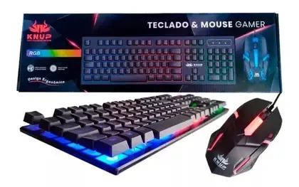 Kit Teclado E Mouse Gamer Knup