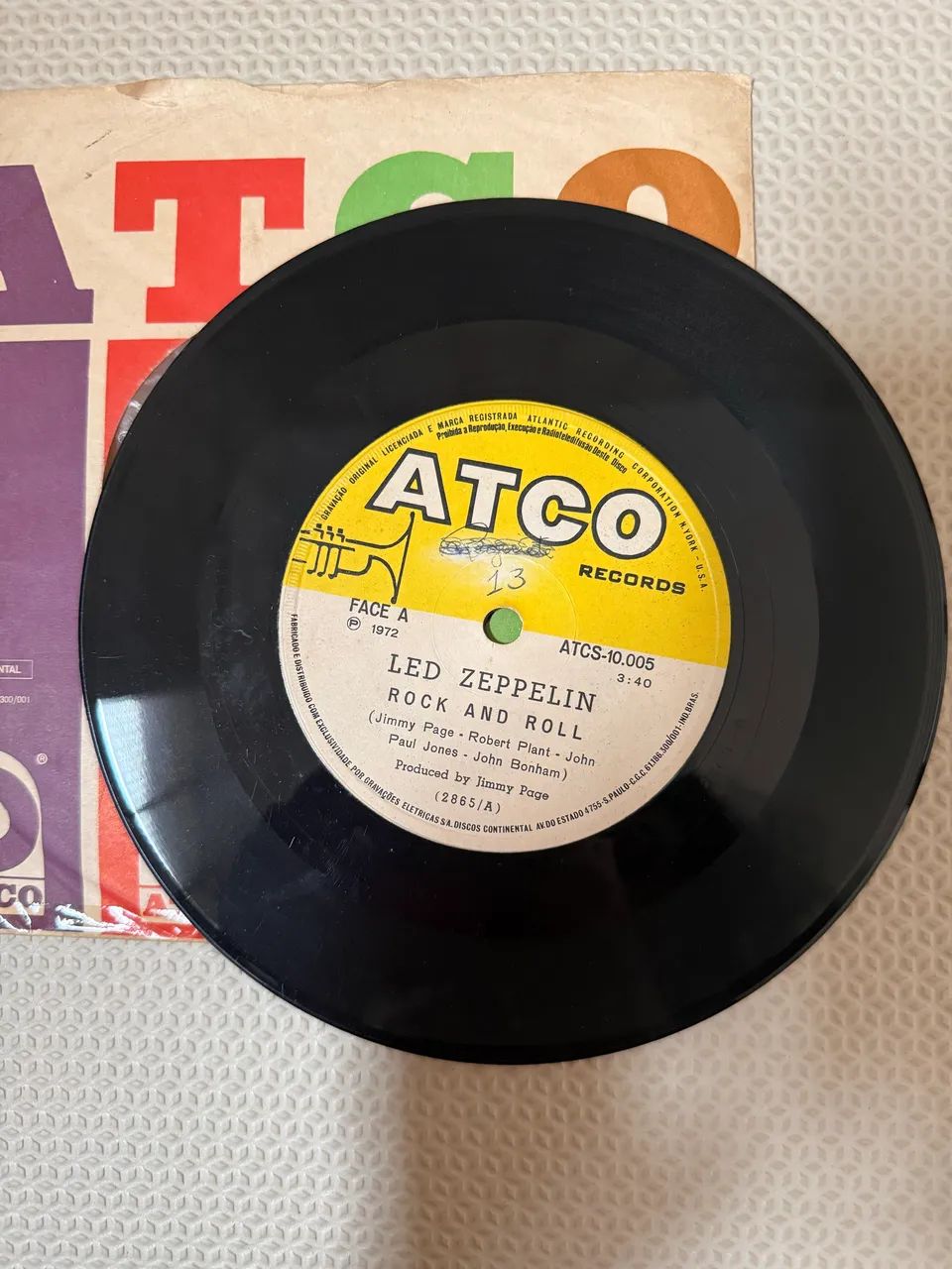 Led Zeppelin Vinil Compacto - Rock and Roll; selo ATCO 1972 - Foto 2