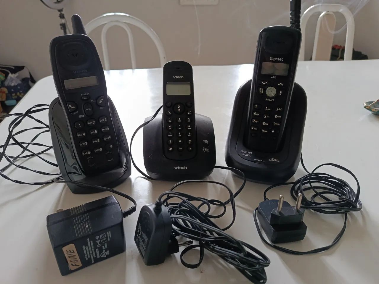 Telefones Sem Fio Com Fonte e Base 