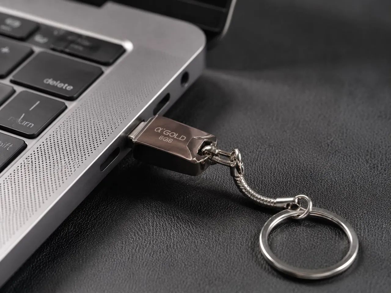 Pendrive 8GB USB com Chaveiro ?Gold PNM-51 - Foto 3