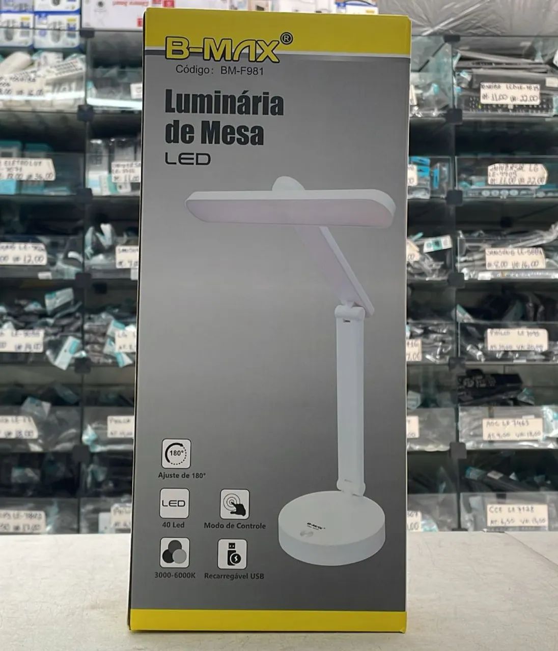 Luminária de Mesa Bmax Recarregável