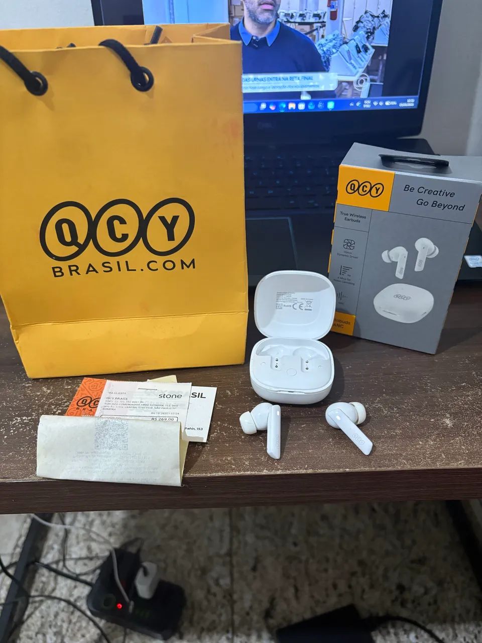 Fone QCY HT05 Bluetooth cancelamento de ruído - Foto 4