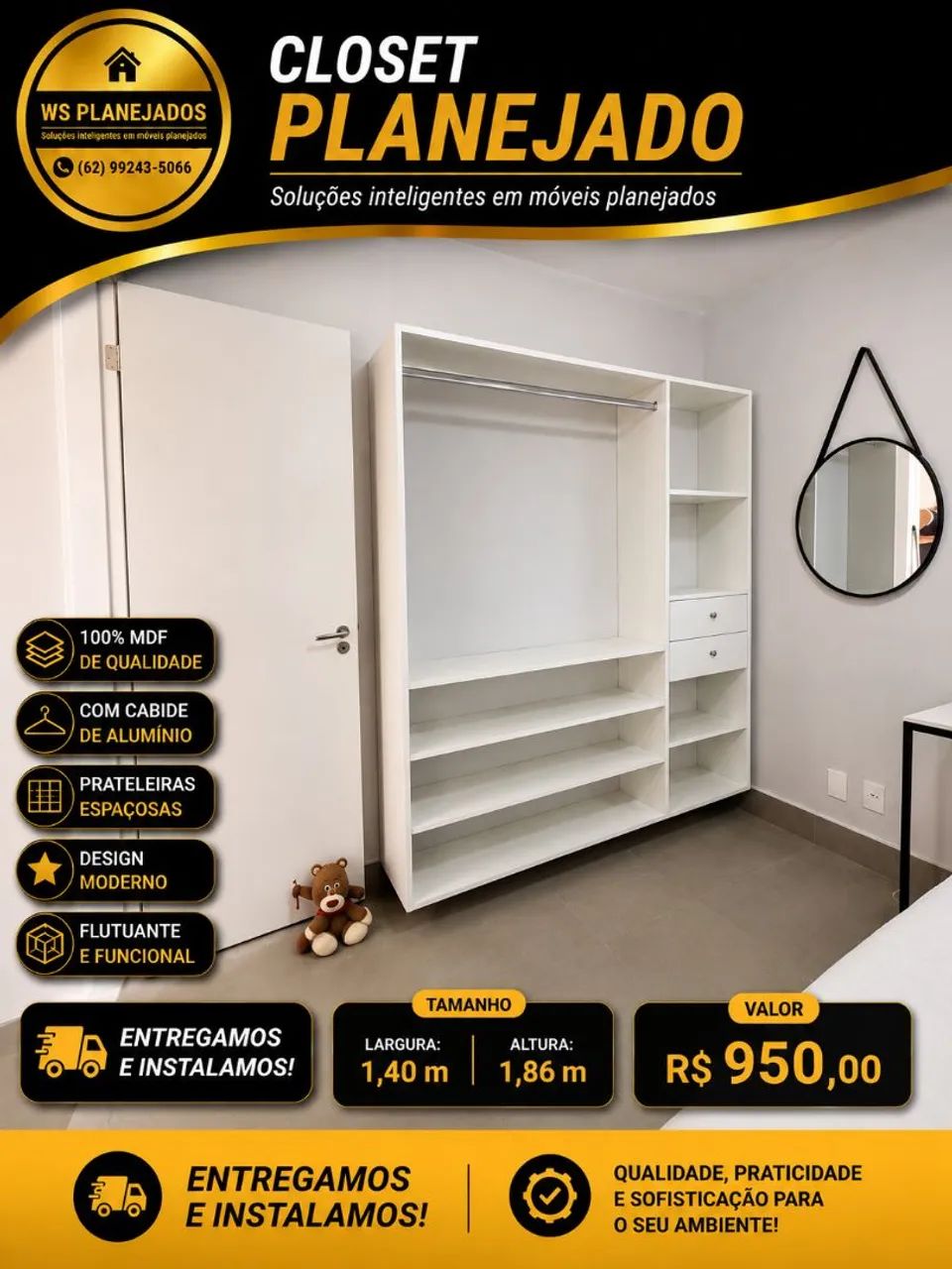 Closet a pronta entrega 
