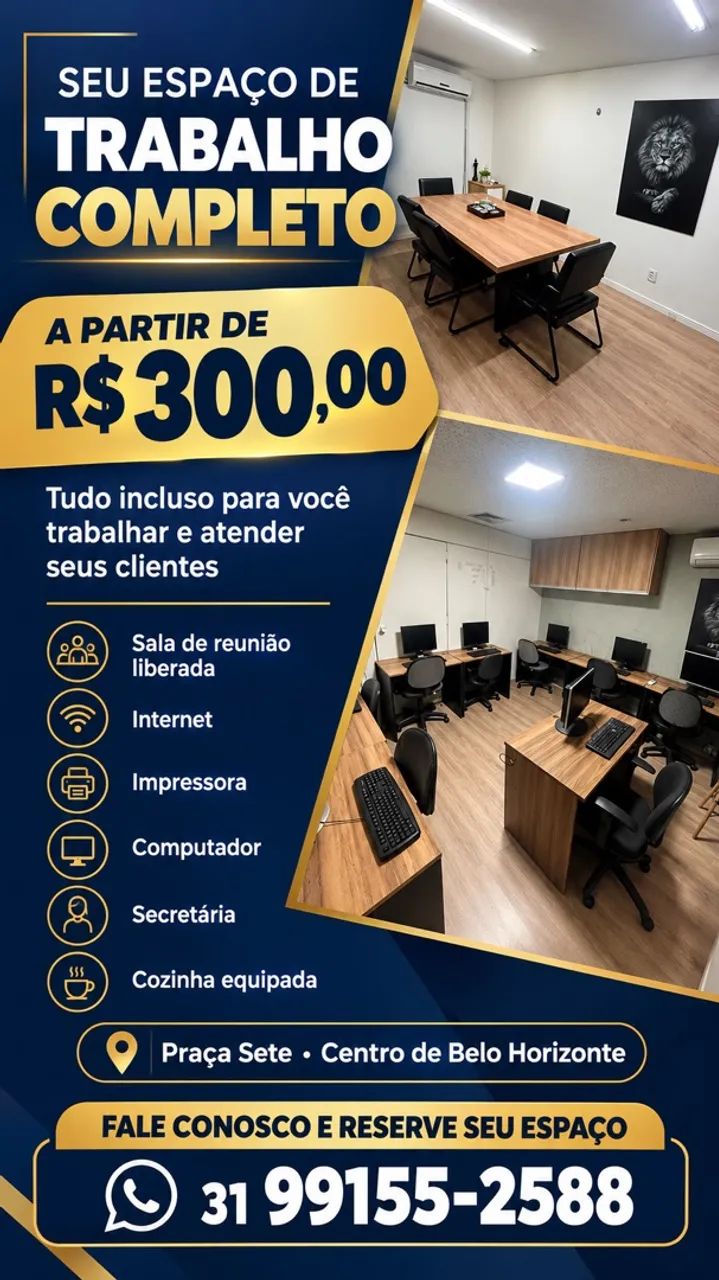 Sala mobiliada R$ 300,00