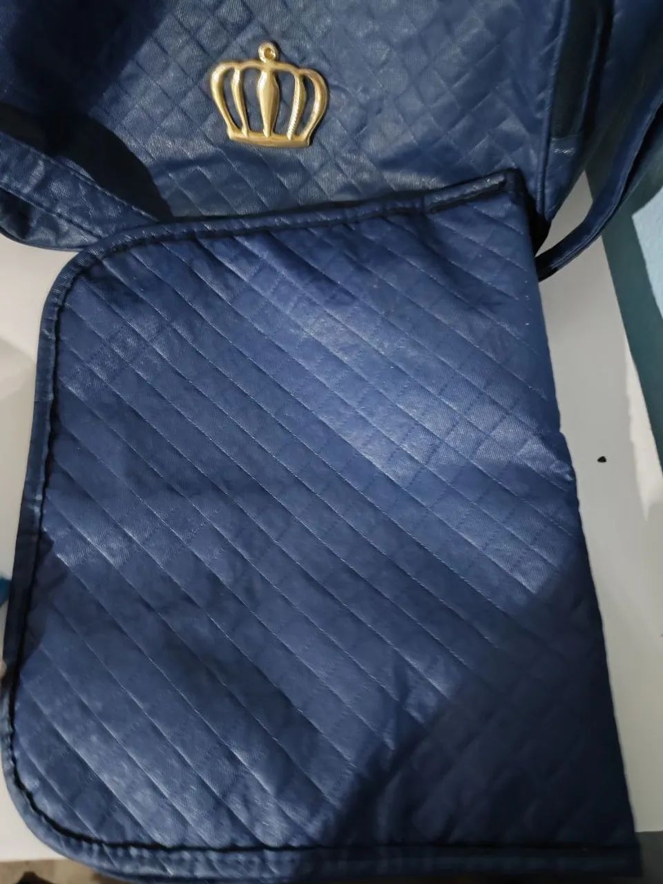 Kit Bolsa Maternidade Completo Azul Usado - Foto 3