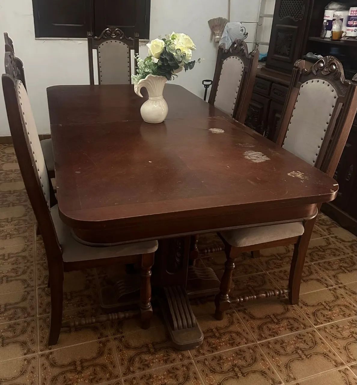 Mesa de jantar colonial com 8 lugares - Foto 3
