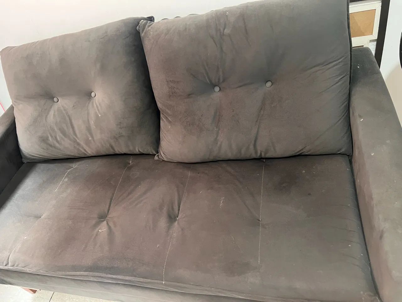 Sofá recepção/ sofá 3 lugares / sofá cinza  - Foto 3