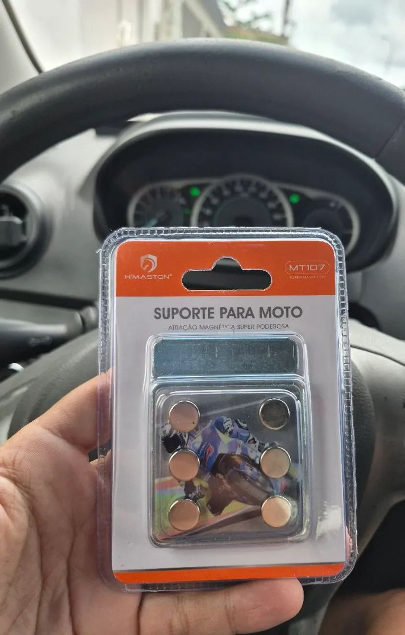 SUPORTE MAGNÉTICO PARA MOTO | 06 ímãs super poderosos (H'MASTON MT107)