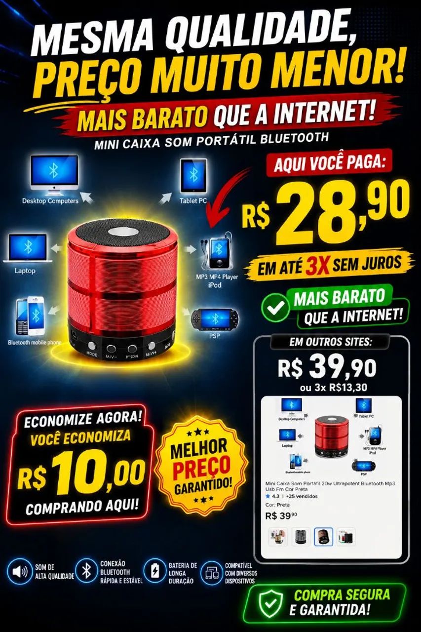 Caixa de som portátil 