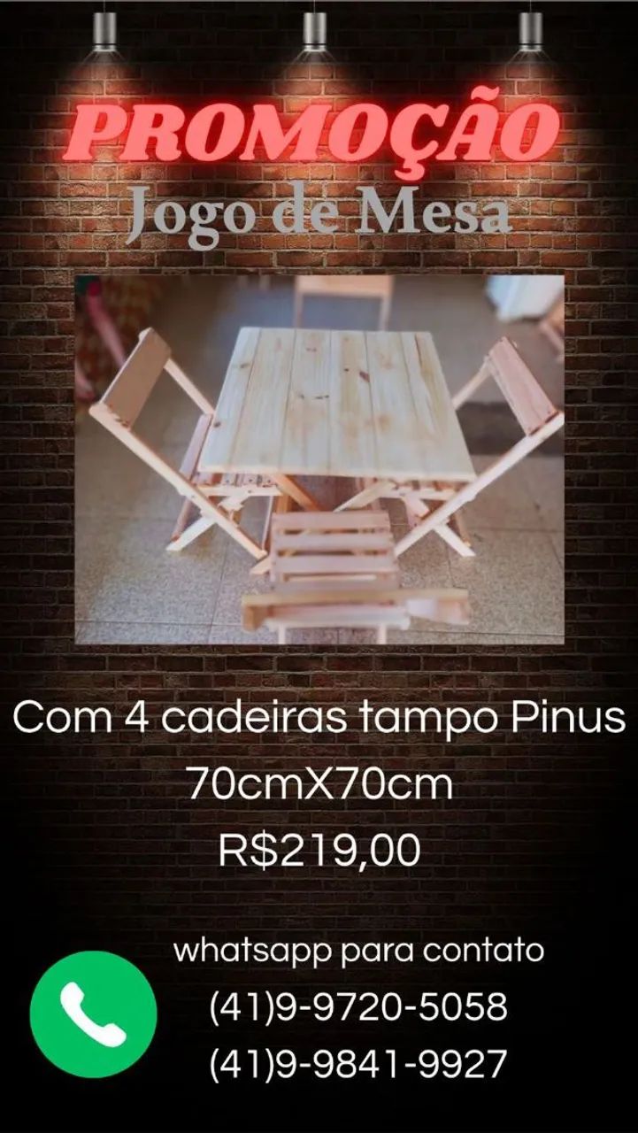 Mesa e cadeiras dobrável  - Foto 3