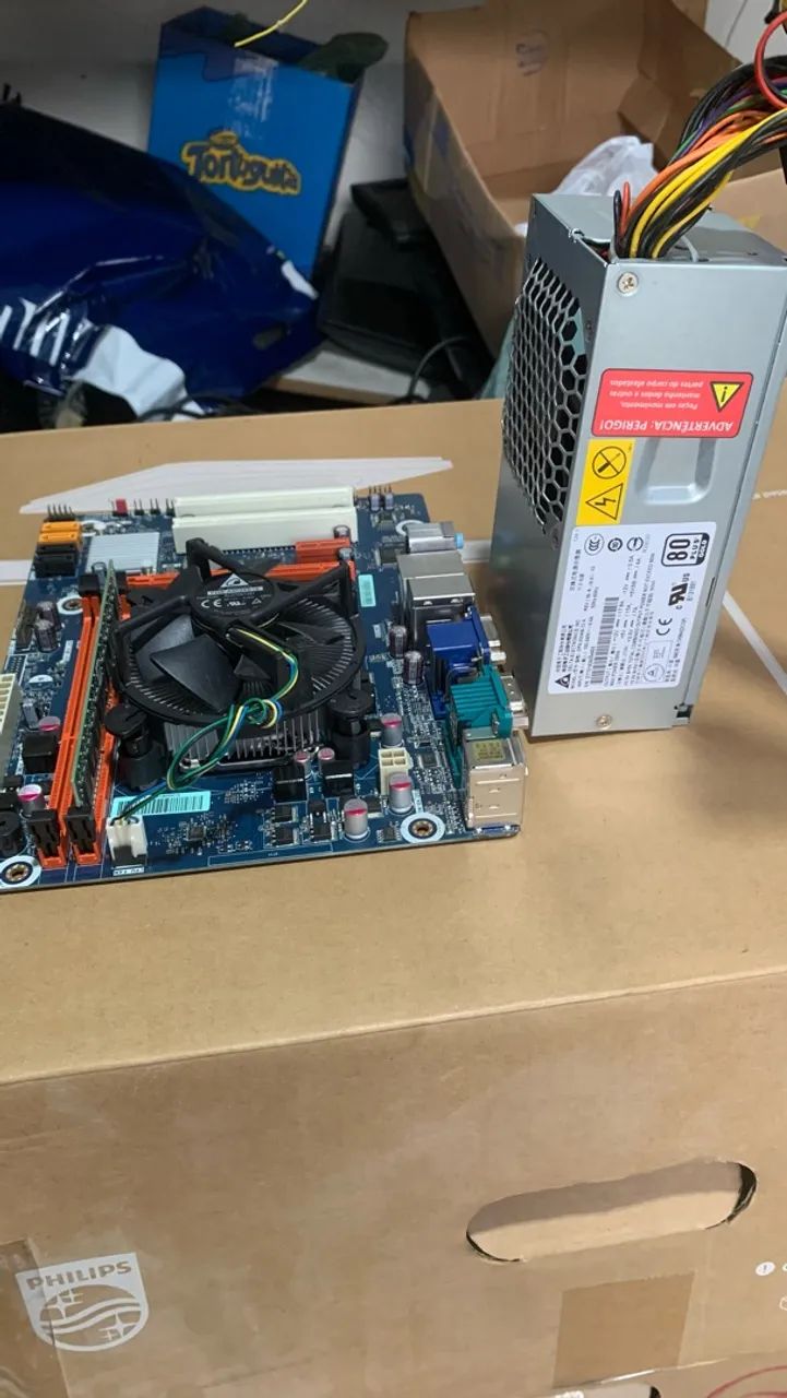 Kit Placa mae e fonte real 250w - Foto 4