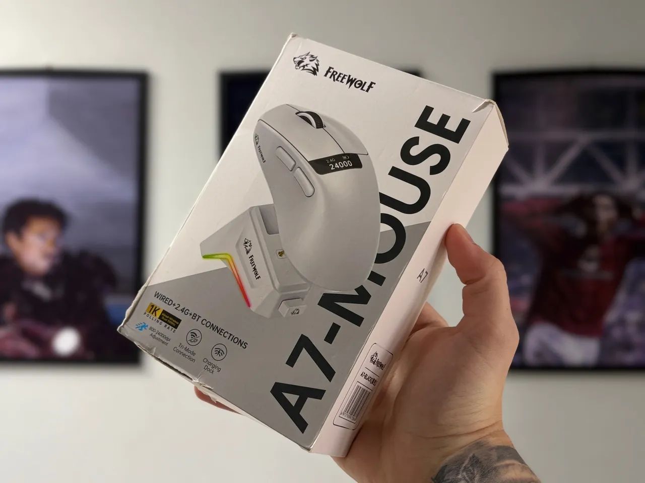 Mouse sem fio Freewolf A7