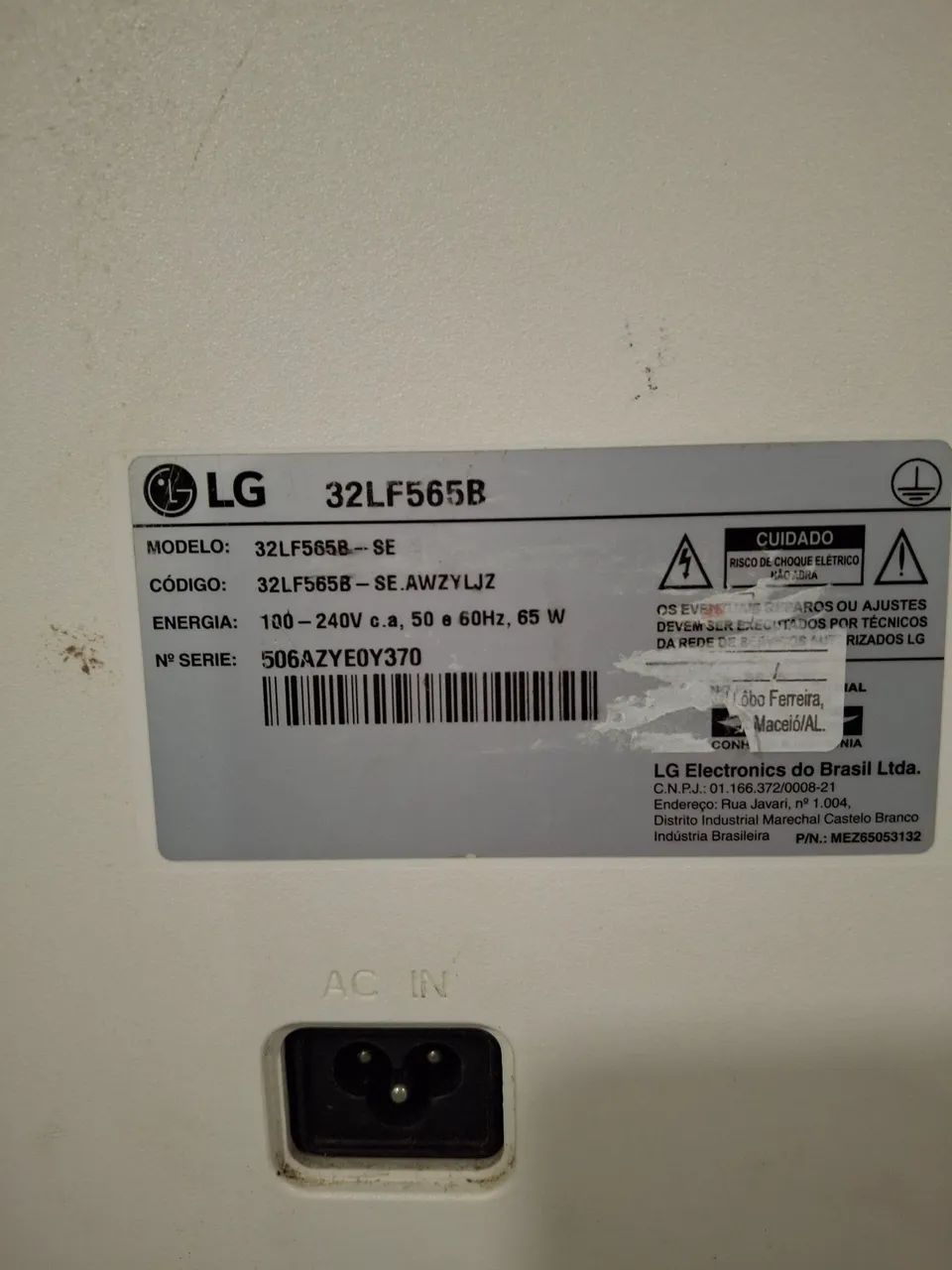 Televisão 32 polegadas LG, com defeito para retirada de peças ou levar para ver o concerto - Foto 3