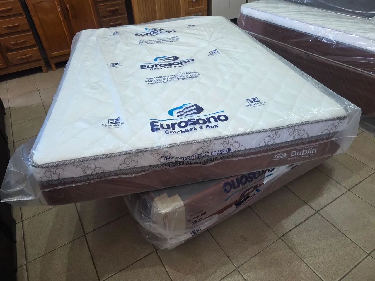 Cama de casal box molas ensacadas nova - Foto 4
